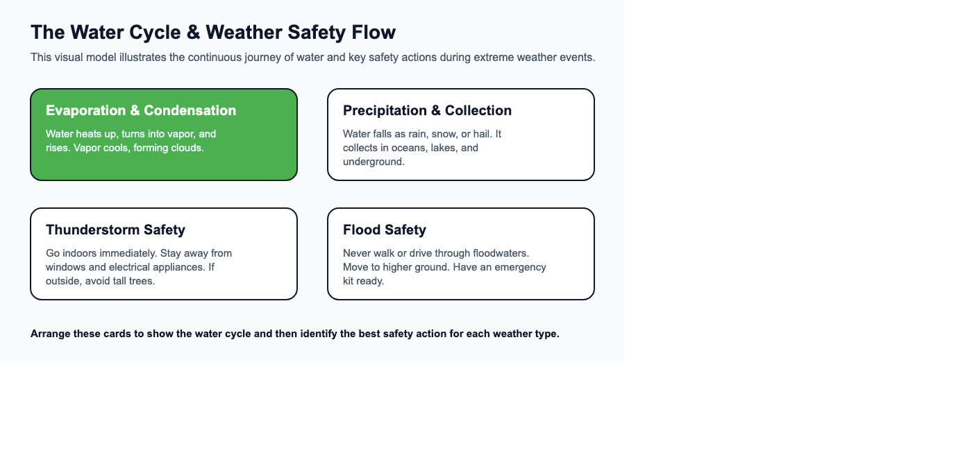 Generated water cycle concept-card cut template preview